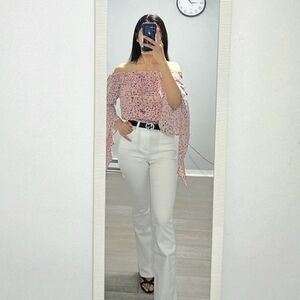 Fashion Nova White Straight Leg Jeans